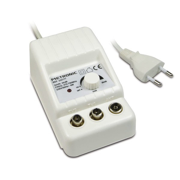 Metronic - 332177 Indoor TV Aerial Amplifier for DTT Channels,