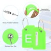 PATIKIL Initial Luggage Tags, 2 Pcs Silicone Suitcase Tag Identifier