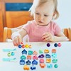 ARROMI 32 PCS Toddler Threading Beads, Threading Beads, Threading Toys,