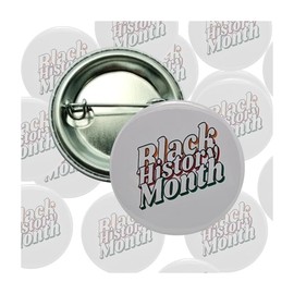 Black History Month Pinback Button - small, 1.25" - bulk pack of 120 pins - yellow, red, green