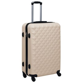 Strawberry Fairy Durable and Stylish Gold Hardcase Trolley Suitcase with Security Lock and 360° Castors, for Travel