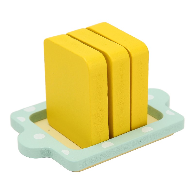 Toaster Toy Set Safe Durable Solidwood Round Edges Hand Eye