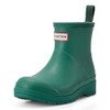 Hunter Women's Play Short Scoop Boot Waterproof Rain, Green, 8