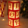 Christmas Decorations Large Red Transparent Light Box, Holiday Party Home