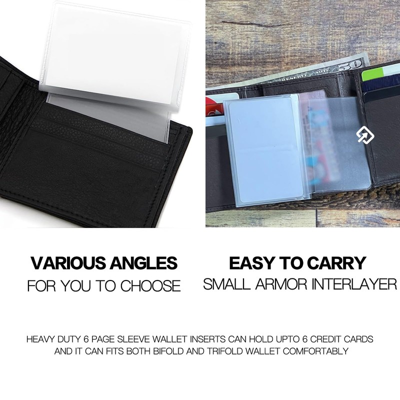 DEEZOMO Set of 2 Plastic Wallet Insert for Credit Card