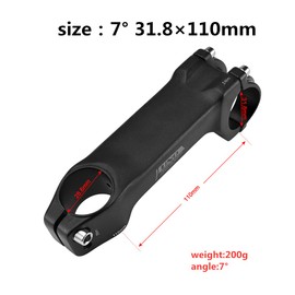 FOMTOR Bike Stem, 3D Bike Handlebar Stem, 7 Degree 31.8 110mm Bike Stem, Adjustable MTB Stem, Mountain Bike Handlebar Stem for Bicycle, Road Bike, MTB, BMX, Cycling