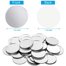 Mini Size Acrylic Round Mirror Adhesive Small Round Mirror Circles Craft Mirror Tiles for Crafts and DIY Projects Supplies (100 Pieces, 1 Inch)