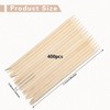 Taicols 400 PCS Eyebrow Wooden Wax Sticks, Double Sided Eyebrow