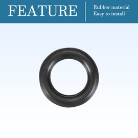 QUARKZMAN Nitrile Rubber Seal Round Washer 15 mm x 9 mm x 3 mm for Tap Plumbers Repair Seal Connection, Black Pack of 10