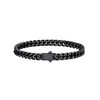 Black Bracelet for Men, Cuban Link Chain Bracelet, 5mm Mens