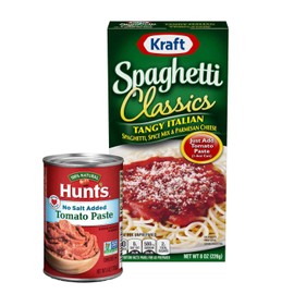 Kraft Italian Spaghetti Meal Kit & Hunts Tomato Paste Bundle - Complete