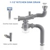 QruiLanTu Garbage Disposal Drain Kit, Kitchen Sink P-Trap 1 1/2,