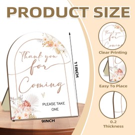 Thank You for Coming Please Take One Sign, Floral Decoration Baby Shower Sign for Guests, Bridal Shower Decoration Sign, Baby Shower Birthday Party Decor Supplies 9 * 11IN