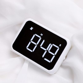 AIFUSI Temporizador Digital de Cocina, Temporizador Inteligente con Gran Pantalla LED, Aviso sonoro, Soporte Trasero, Agujero Colgante para Cocinar, Ducha, Estudio. (Blanco)
