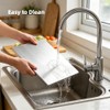 Stainless Steel Cutting Board with L-Shaped Lip & Silicone Pads,
