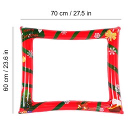Christmas Inflatable Selfie Frame Picture Frame,Giant Photo Booth Celebration Blow Up Party Prop,Christmas Inflatable Photo Booth Props Frame for Birthday,Christmas Party Games Accessories Supplies