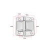 VGOL 4pcs Support Hinges 51x46mm Silver Chrome-Plated Self-Supporting Cabinet Hinge