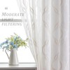 VISIONTEX Sheer Curtains 95 Inches Long 2 Panels Set, Beige
