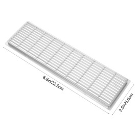 Outanaya 6pcs Breathable Air Vent Covers Rectangular for Cabinets Closets and Wardrobes Durable Plastic Design for Improved Air Circulation and