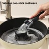 DAPOWER Soap Dispensing Dish Brush with Handle, Kitchen Scrub Brush
