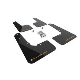 FASTMODZ Rally Armor MF76-UR-BLK/WOR Compatible with 2022 Subaru Outback Wilderness Black Mud Flap Wild Orange Logo