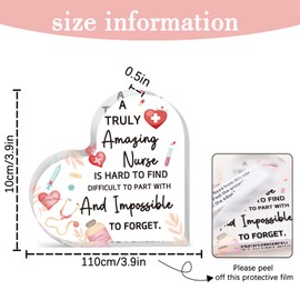 Stocking Stuffers For Nurses Appreciation Gifts For Women Men Christmas Rn Lpn Gifts For Nurses Graduation Gift For Women Nurse Stocking Stuffers Gift Nurse’s Day Heart Acrylic Plaque