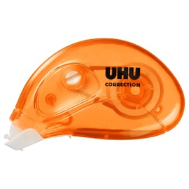 UHU Neon Mini Correction Tape - Correction Tape Fast, Clean and Accurate, White, Pack of 2, 6 m x 5 mm