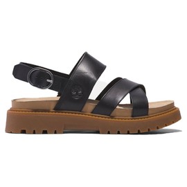 Timberland Women's Clairemont Way Cross-Strap Sandal, Black, 8.5 Medium