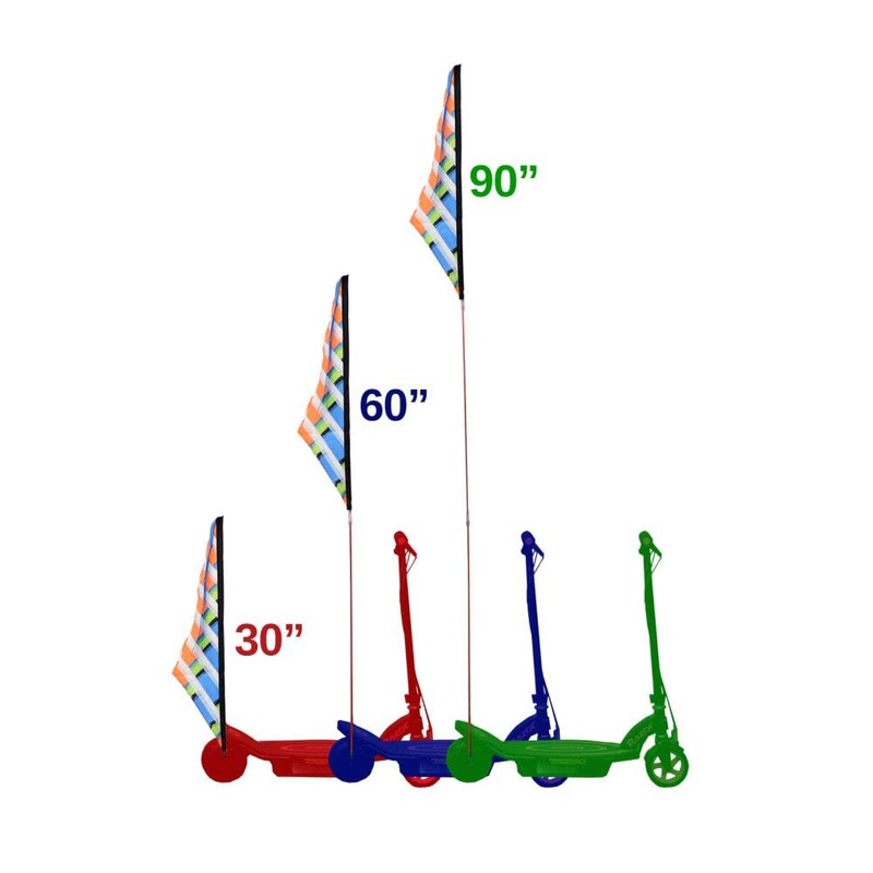 AlveyTech Multicolor Sail Flag for Bikes & Scooters (Rainbow) -