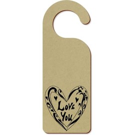 'Love Heart' 200mm x 72mm Door Hanger/Sign (DH00045451)