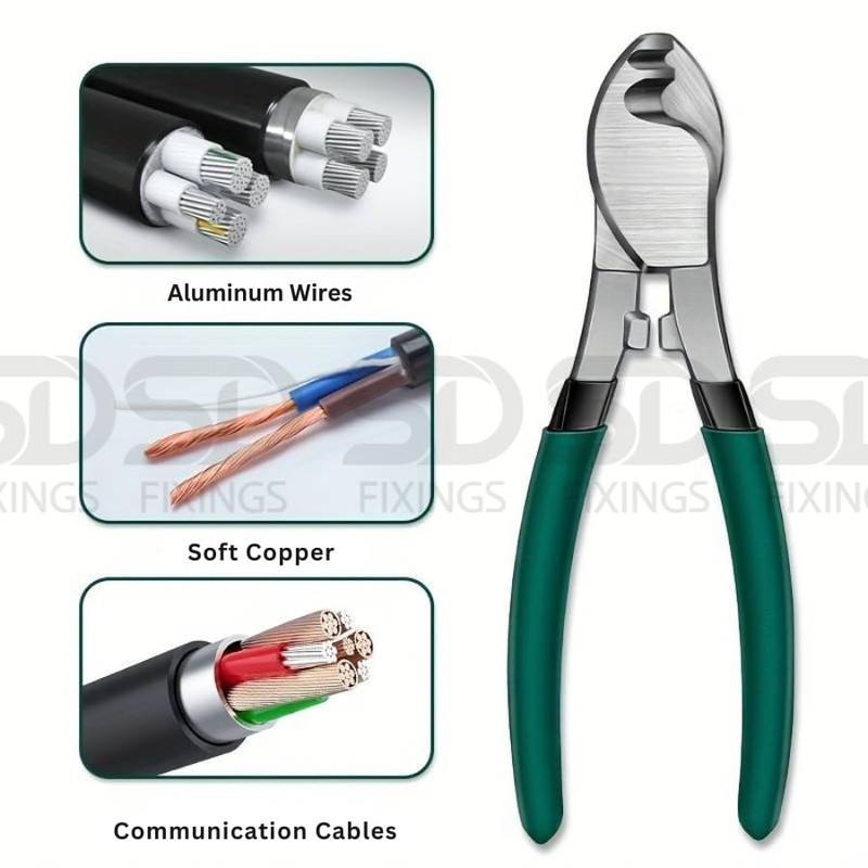Heavy Duty Professional Wire Cutter, Electrical Cable Wire Plier Stripper