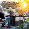UNUN Fire Pit Covers Waterproof, Patio Firepit Covers Square Heavy