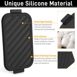 JERBOR Upgraded Silicone Bed Rail Stake Pocket Cover Fit for Ford F150 F250 F350 2000-2007 Bed Rail Stake Pocket Plugs Hole Caps (for Ford F150 F250 F350 2000-2007)