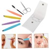 NOLITOY Sets Essential Eyebrow Tweezers Portable Trimming Clamp for Brows