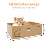 AUSCAT Cat Cardboard Scratcher, 4 PCS Reversible Cat Scratching Boards