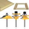 Raised Panel Router Bits，3PCS 1/4" Shank Router Bit Set,Cabinet Door