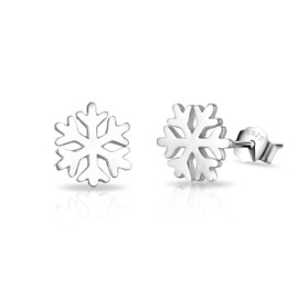 Philip Jones Sterling Silver Snowflake Earrings