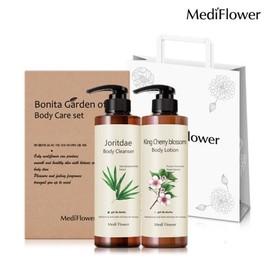 Mediflower Bonita Garden Body Care 2-piece set (Cleanser: Reed + Lotion: King Cherry) + Shopping Bag / 메디플라워보니타 가든 바디케어 2종세트 (클렌저 조릿대+로션 킹체리)+쇼핑백
