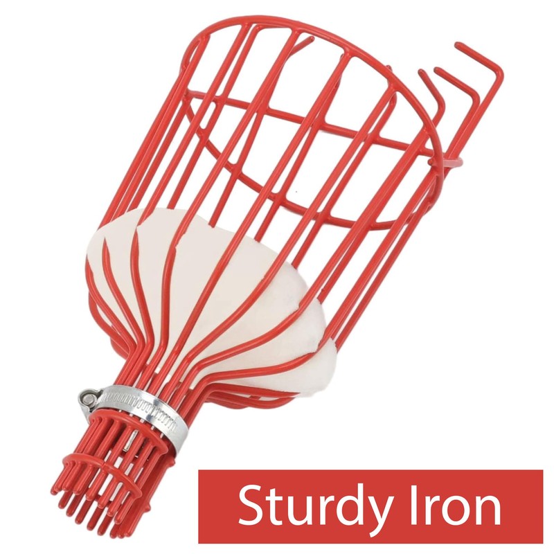 Home-X Fruit Picker Basket - Sturdy Tree Picker Tool with