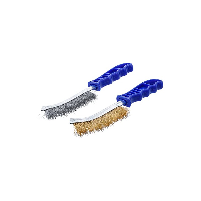 BGS 71033 | Wire Brush Set | Steel and Brass