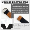 OT-NVWOZR 5 PCS Canvas Belt for Men, Web Fabric Casual