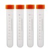 sourcing map 10 Pcs 10ml Plastic Centrifuge Tubes with Screw-on