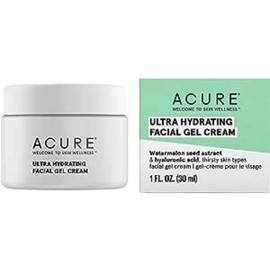 Acure Ultra Hydrating Facial Gel Cream, 100% Vegan, Intensely Moisturizing with Watermelon Seed Extract & Hyaluronic Acid, White