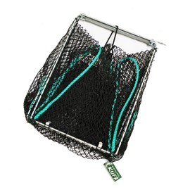 2-Pack of KUFA Galvanized Foldable Crab Trap & Accessory Kit (100' Lead CoreRope, Caliper,Harness,Bait Case & 14" Red/White Float) (S33+CAC3) x2