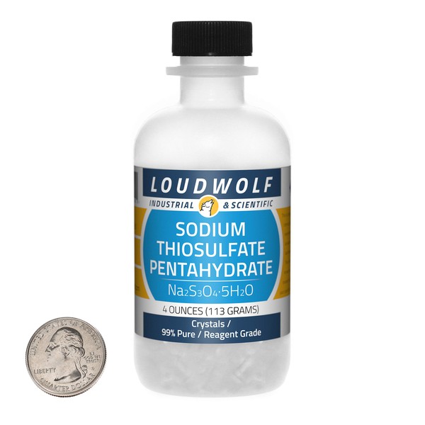 Sodium Thiosulfate Pentahydrate / 4 Ounce Bottle / 99% Pure Reagent Grade/Crystals/USA