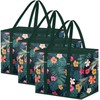3PCS bolsas de la compra reutilizables,plegables,con base y asas reforzadas