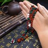 Ayriwoyi Red Beaded Necklace 108 Mala Beads Necklace Meditation Necklace