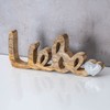 Lettering "Liebe" L26 cm Mango Natural Silver Wooden Letters Table