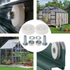 SPARES2GO Greenhouse Sliding Door Wheel Roller Kit (2 x 28mm