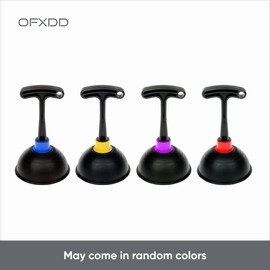 OFXDD Compact Handle Plunger for Toilet - Pack of 3 - Kitchen Plunger - Small Bathroom Cup Plunger - Short Standard Sink Plunger
